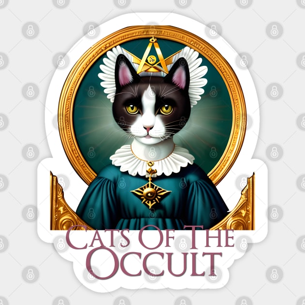 Cats of the Occult XIII Sticker by chilangopride